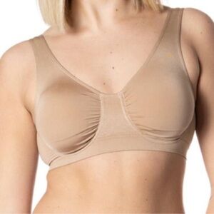 Rhonda Shear Divine Seamless Underwire Bra Tan size L